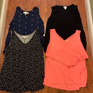 Lot of maternity tanks size large